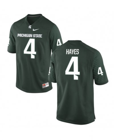 Men's C.J. Hayes Michigan State Spartans #4 Nike NCAA Green Authentic College Stitched Football Jersey VO50X63ND